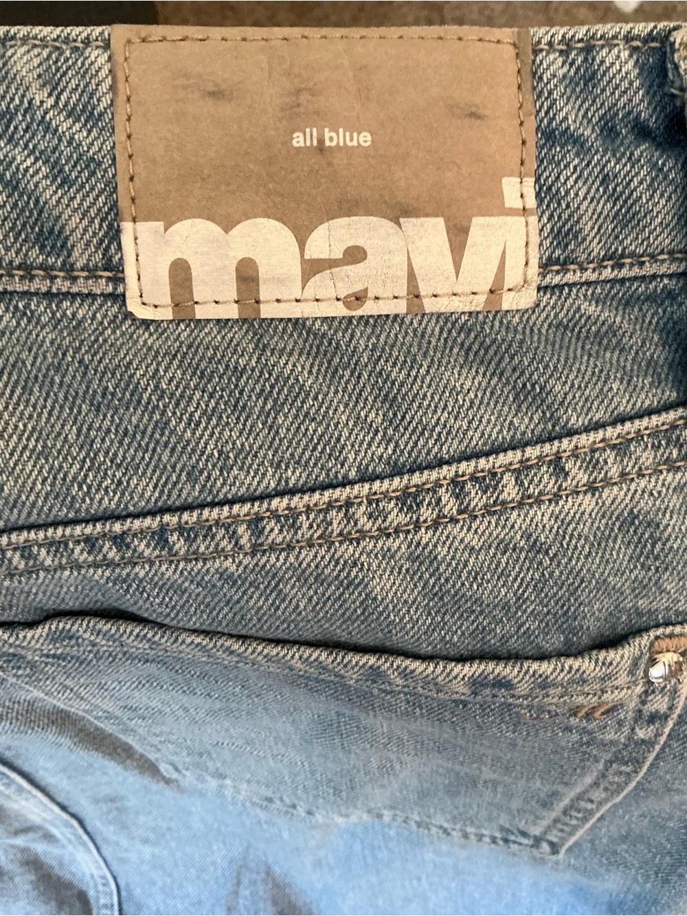 Mavi Jeans “Megan” Non-stretch Raw Denim Skirt (Small)